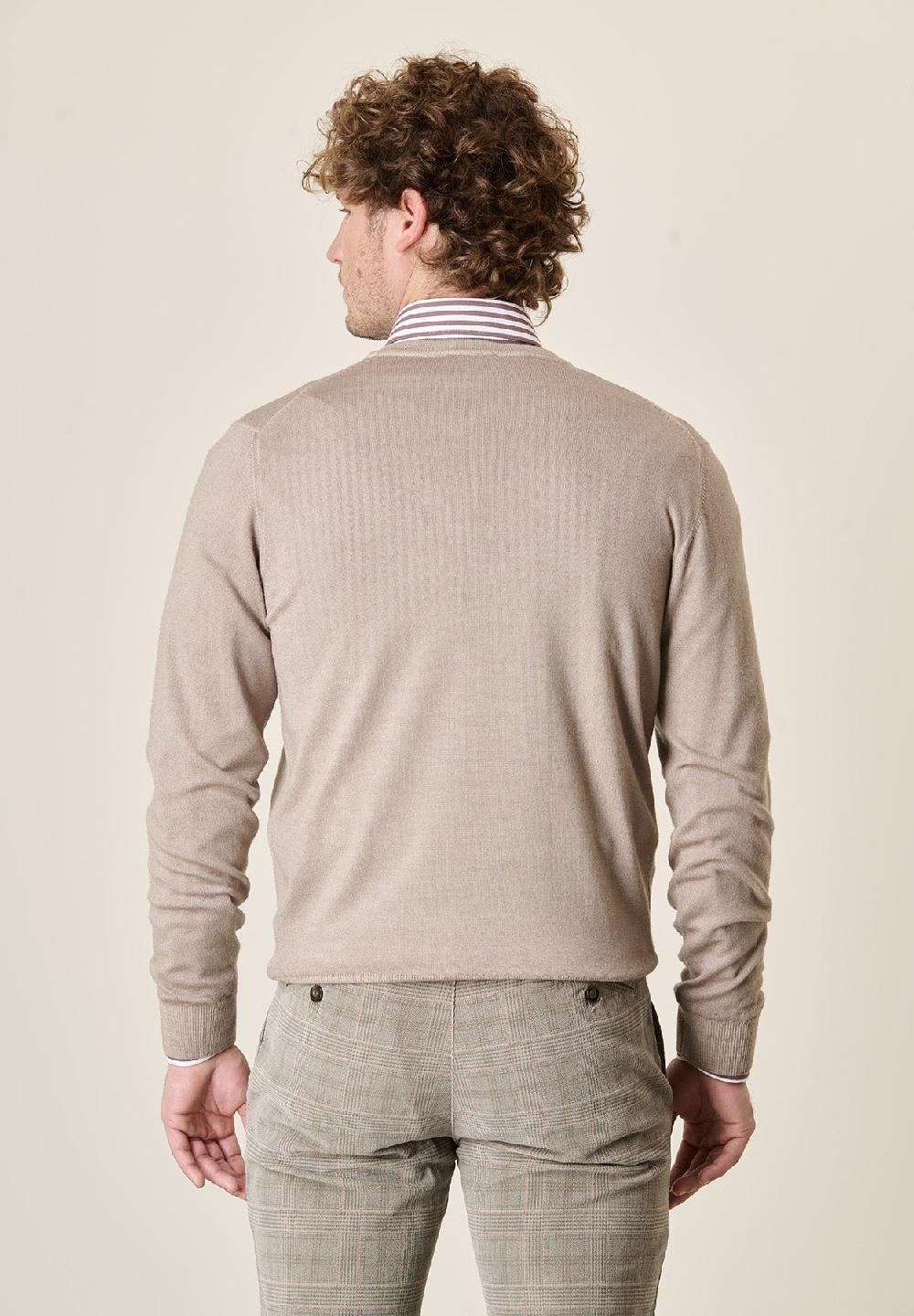 Angelico Girocollo beige lana acidata Only for today