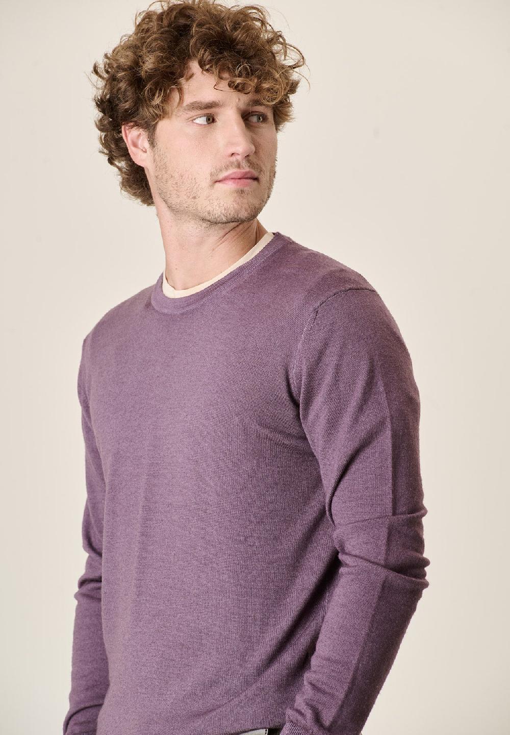 Angelico Girocollo viola lana acidata Discount Store per i nuovi prodotti