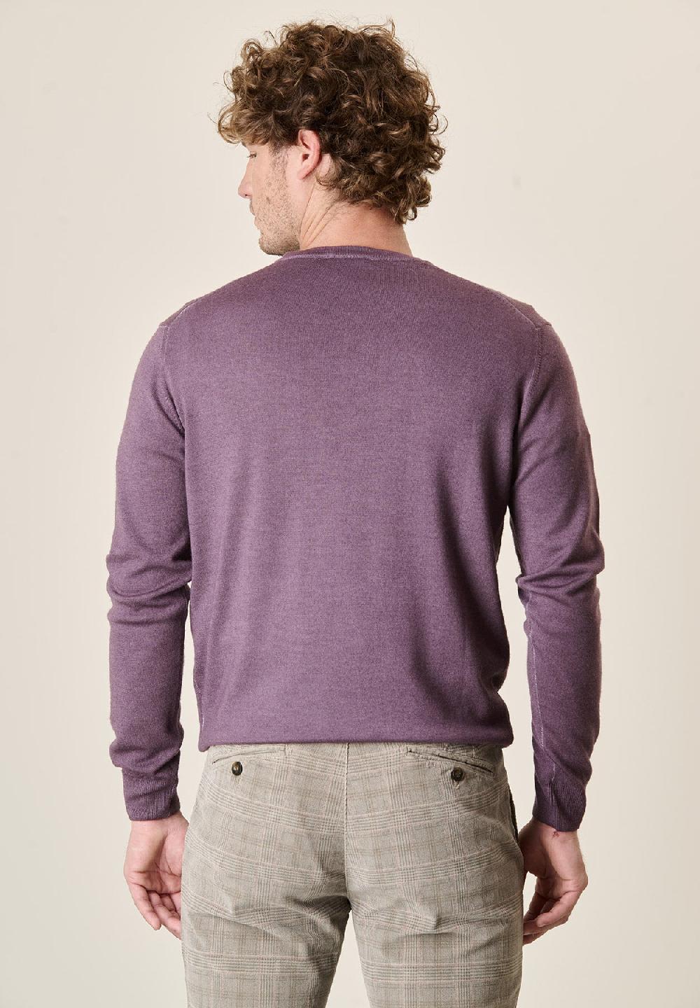 Angelico Girocollo viola lana acidata Discount Store per i nuovi prodotti