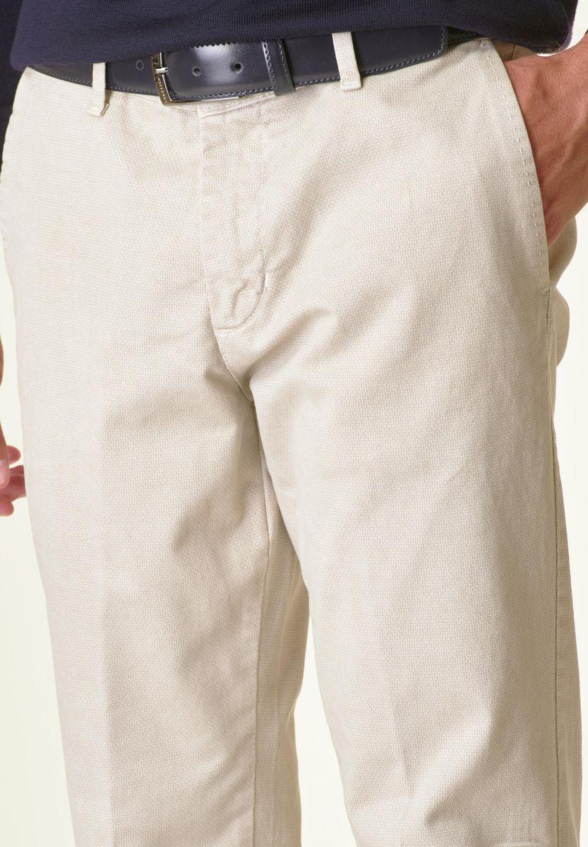 Angelico Pantalone gesso cotone micro-stampa regular Trasporto libero internazionale
