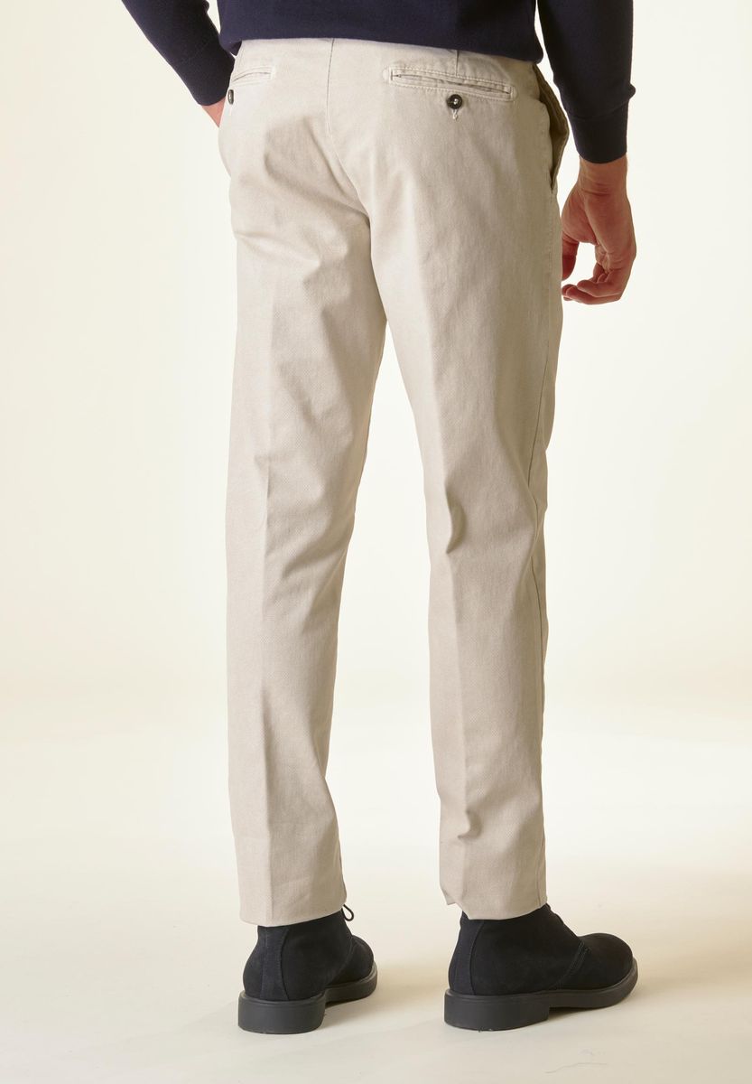 Angelico Pantalone gesso cotone micro-stampa regular Trasporto libero internazionale