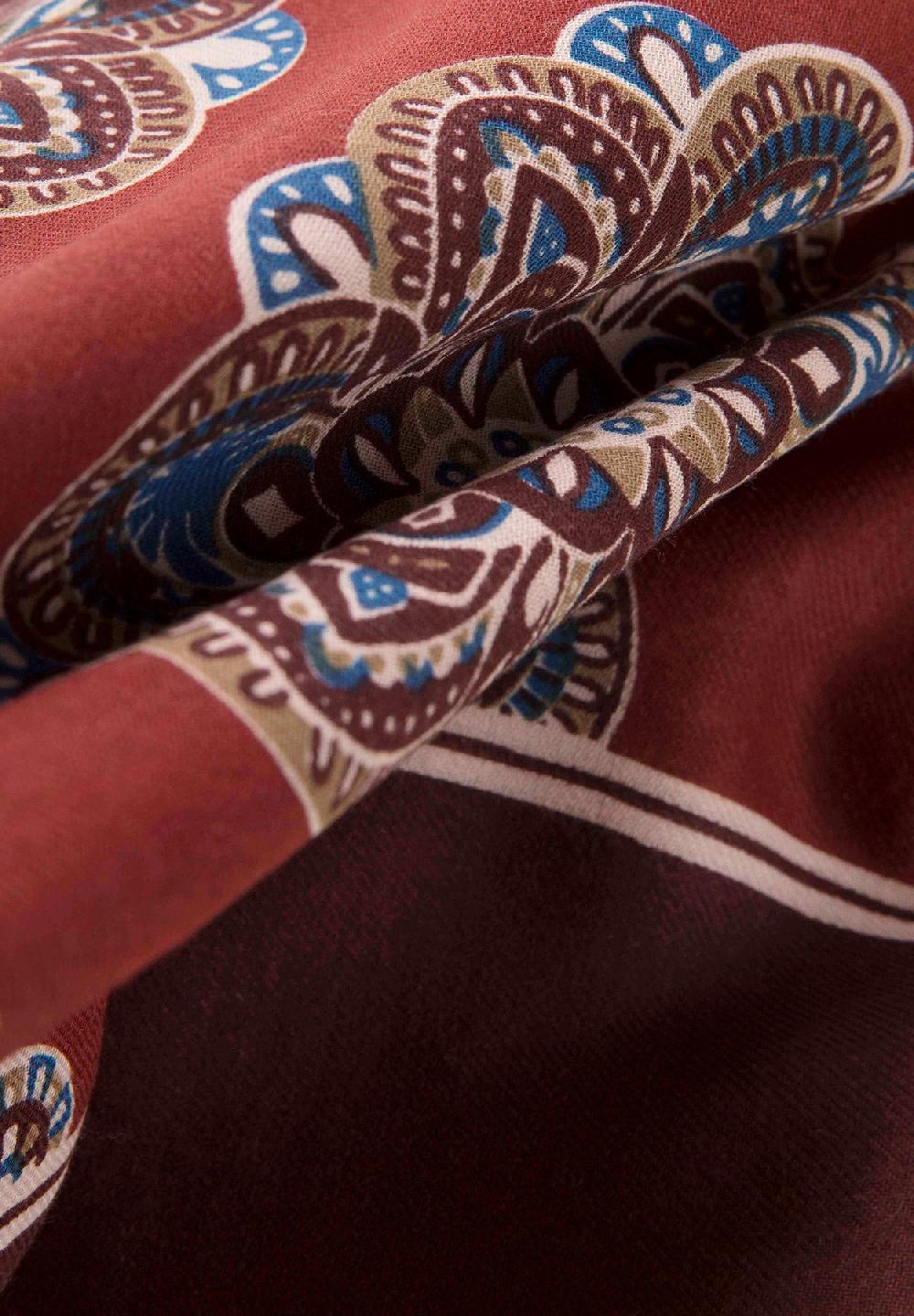 Angelico Sciarpa bordeaux fantasia cotone lana 2025