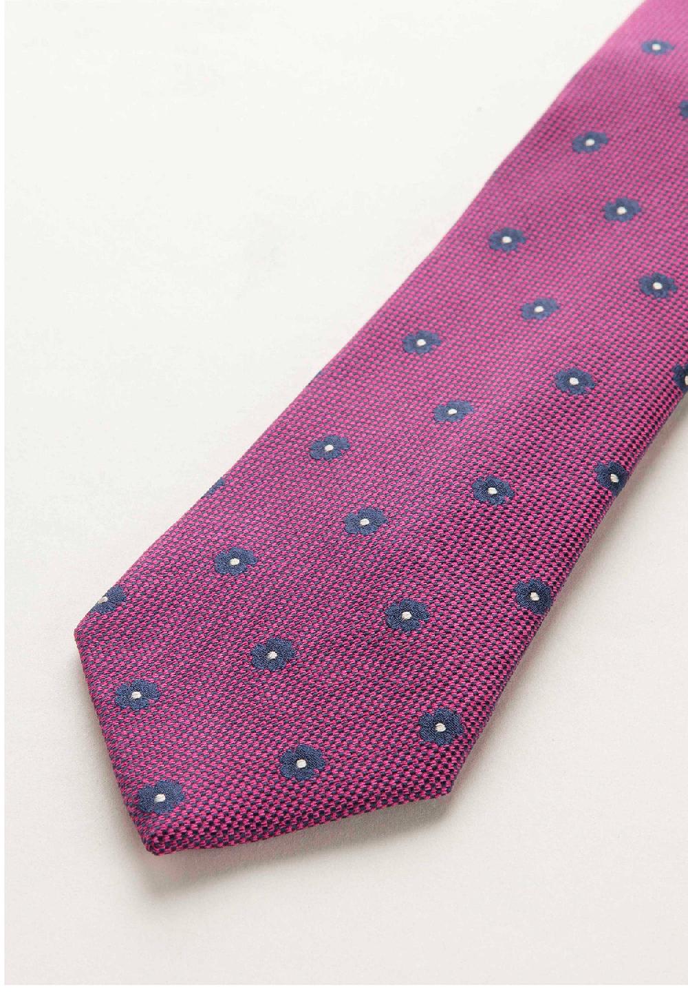 Angelico Cravatta fucsia fiori seta cotone Novità