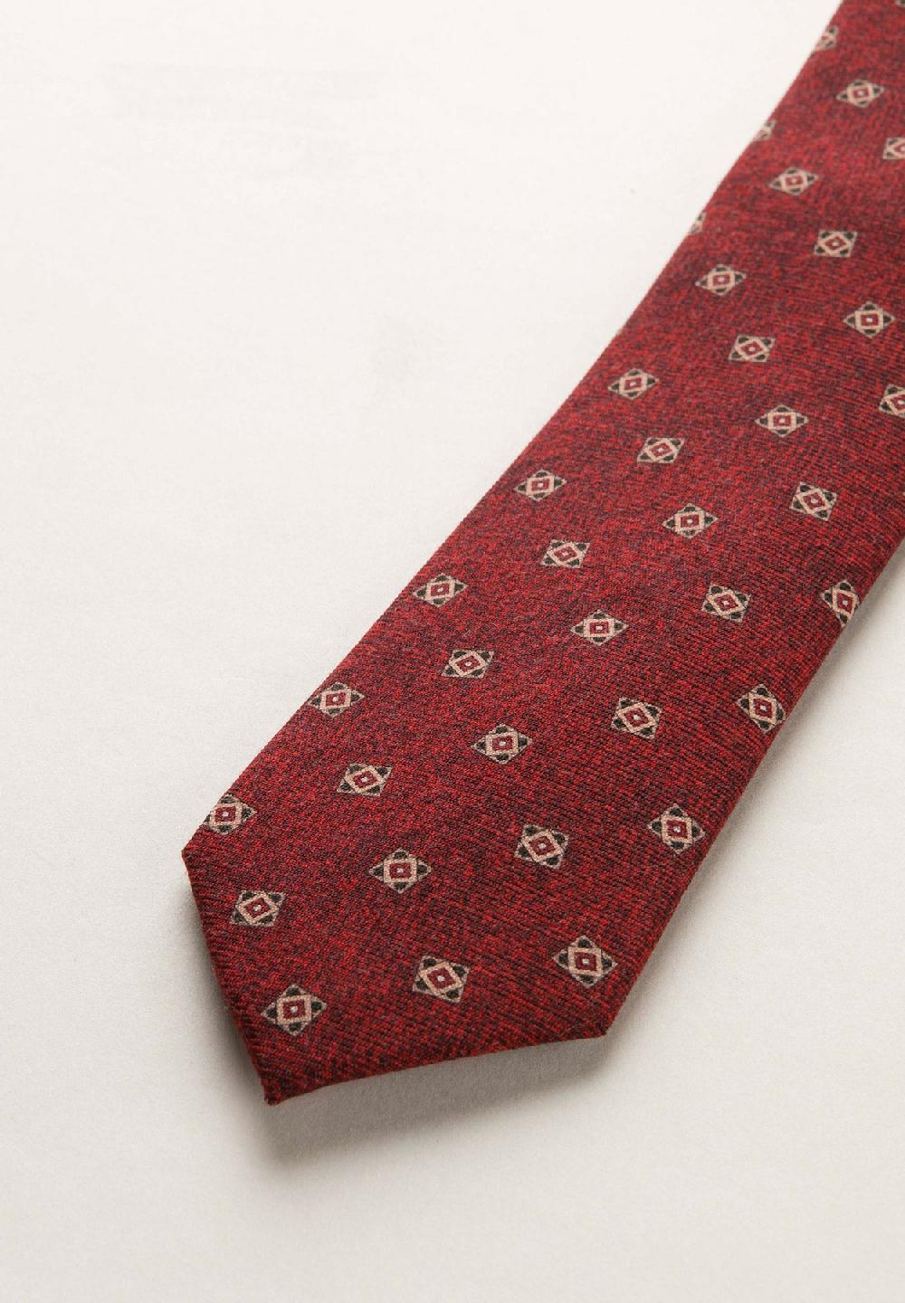 Angelico Cravatta bordeaux rombi lana Offerte