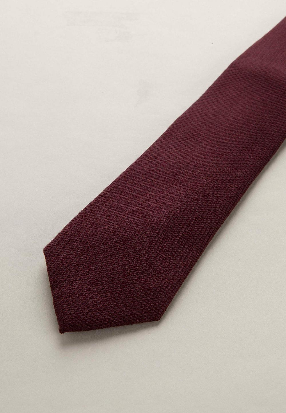 Angelico Cravatta bordeaux microarmatura seta cotone Vendita Economica
