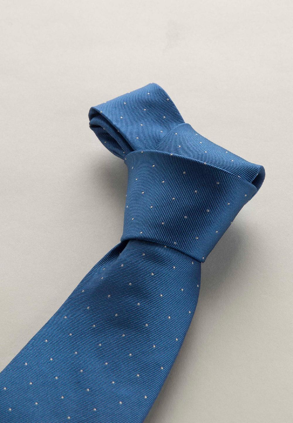 Angelico Cravatta celeste micro pois seta In Saldo