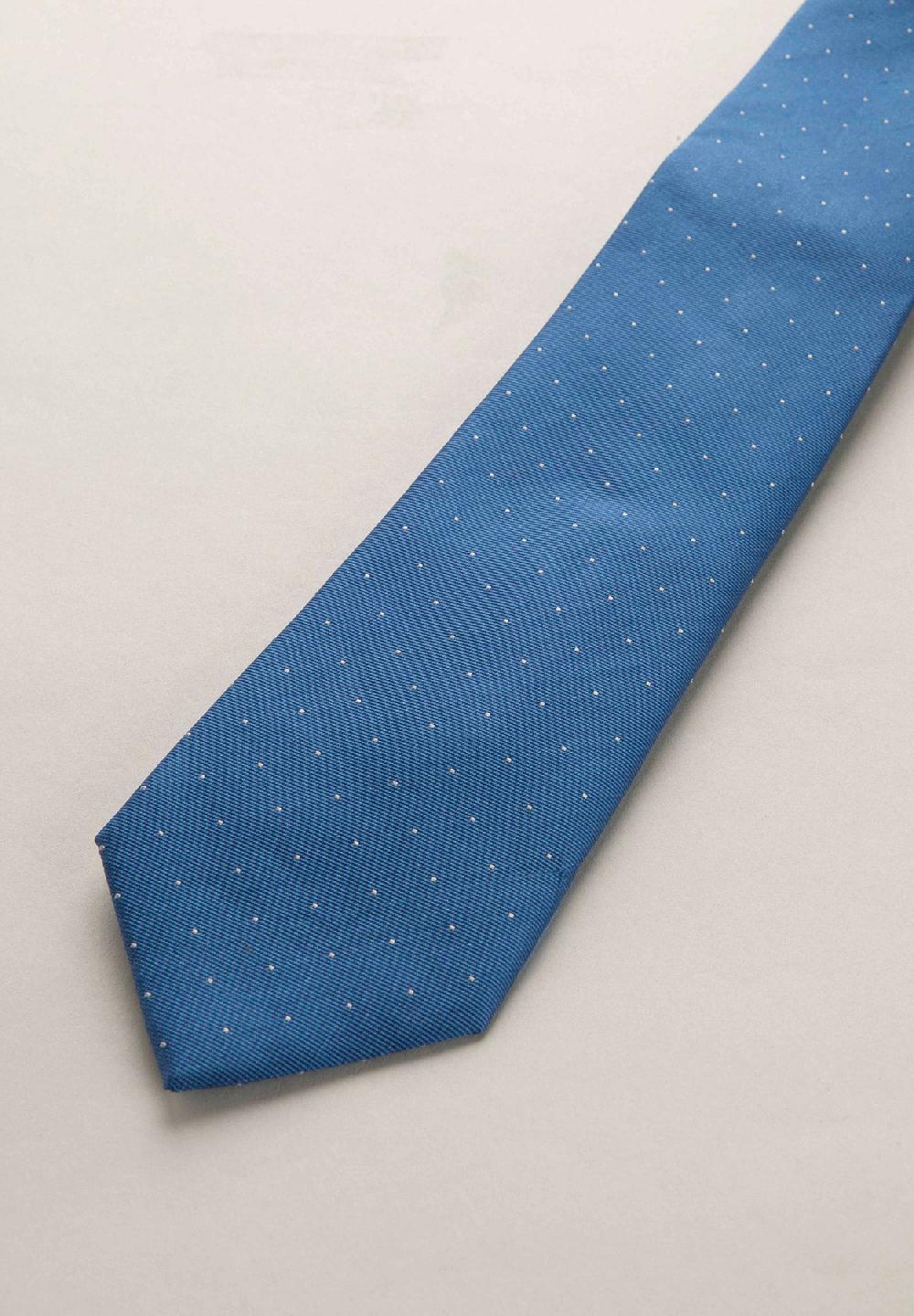 Angelico Cravatta celeste micro pois seta In Saldo