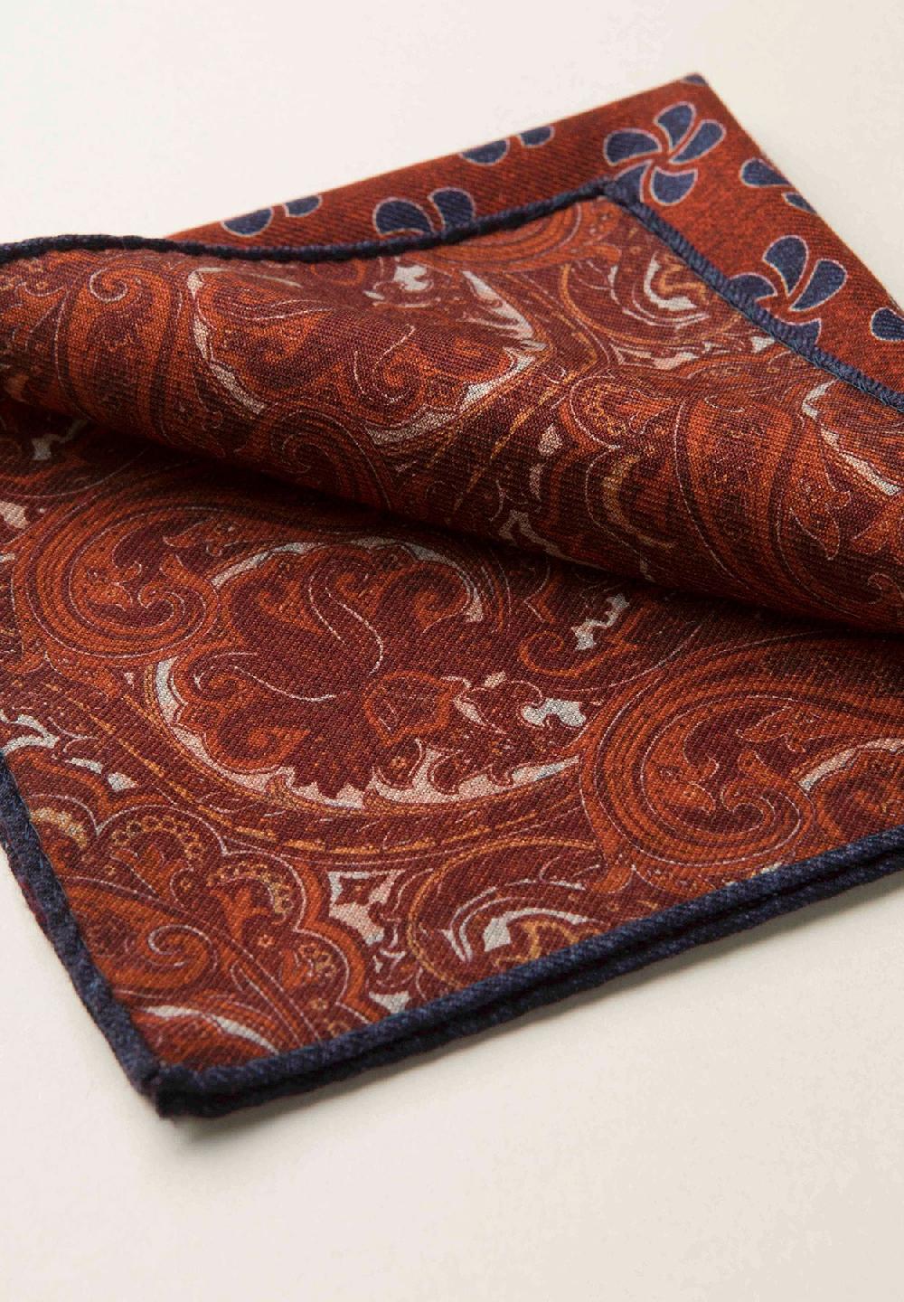 Angelico Pochette bordeaux blu fronte retro lana Fornitura limitata