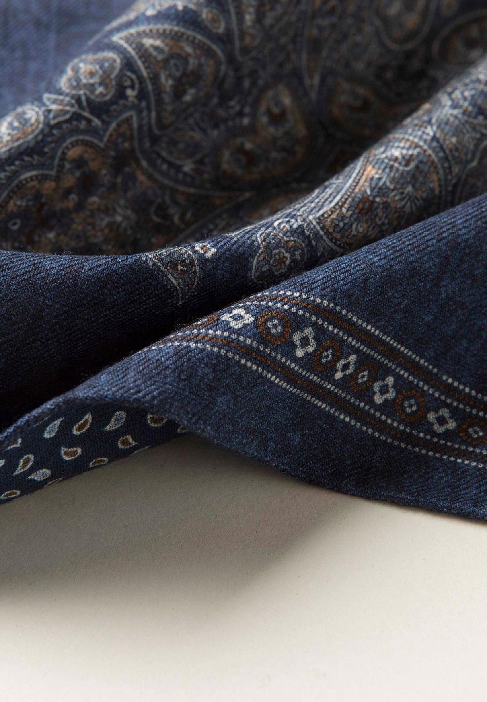 Angelico Pochette blu navy fronte retro lana Black Friday