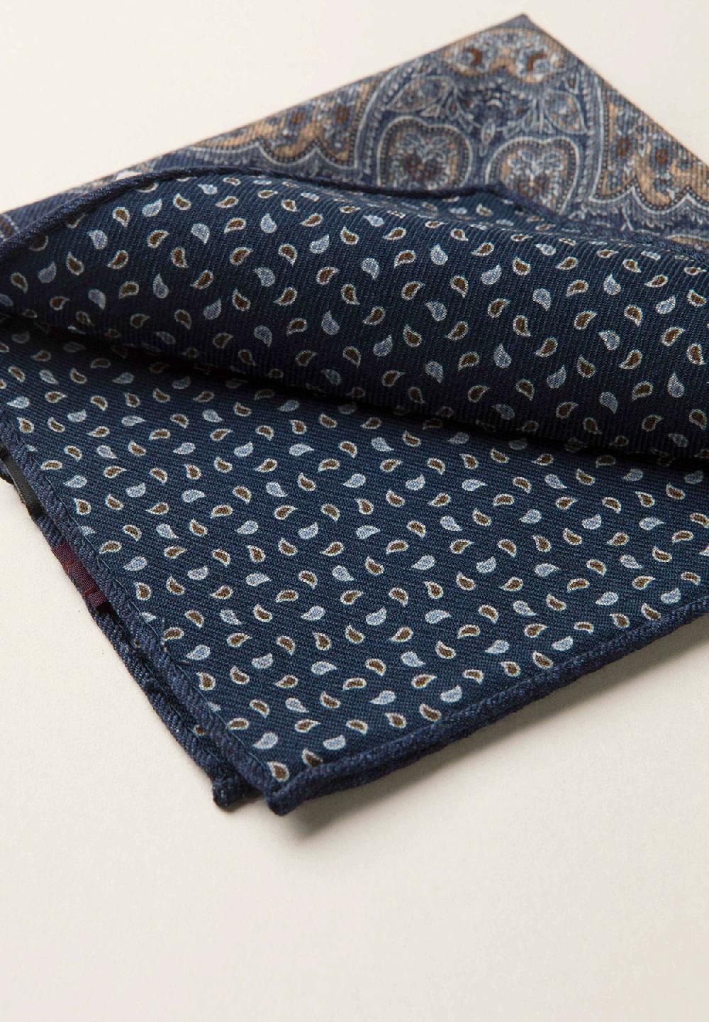Angelico Pochette blu navy fronte retro lana Black Friday