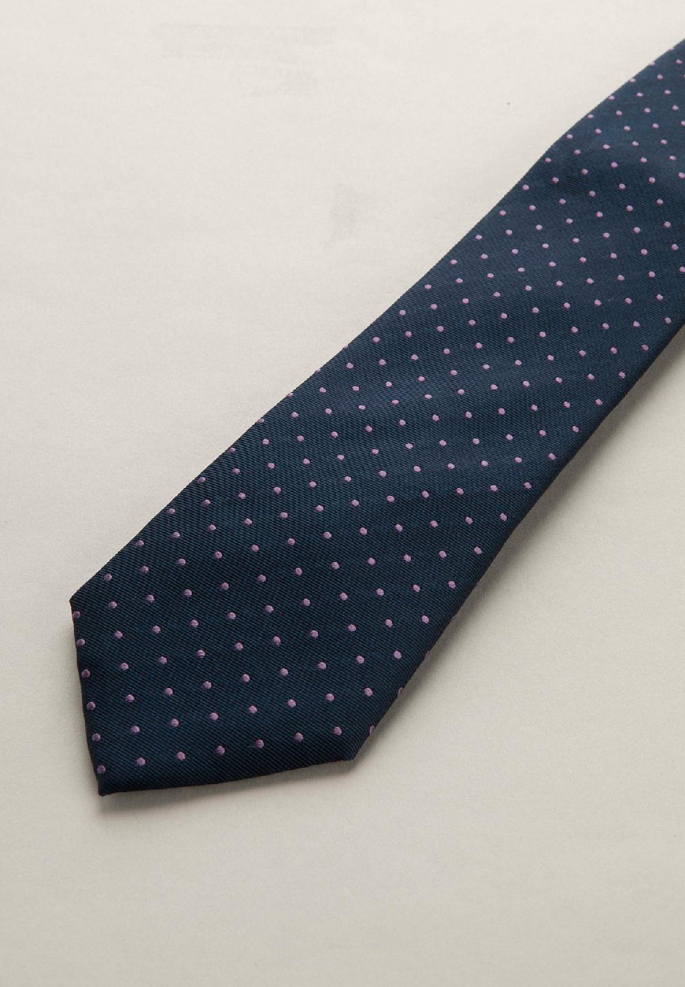 Angelico Cravatta blu pois seta Offerta Giorno del Papà
