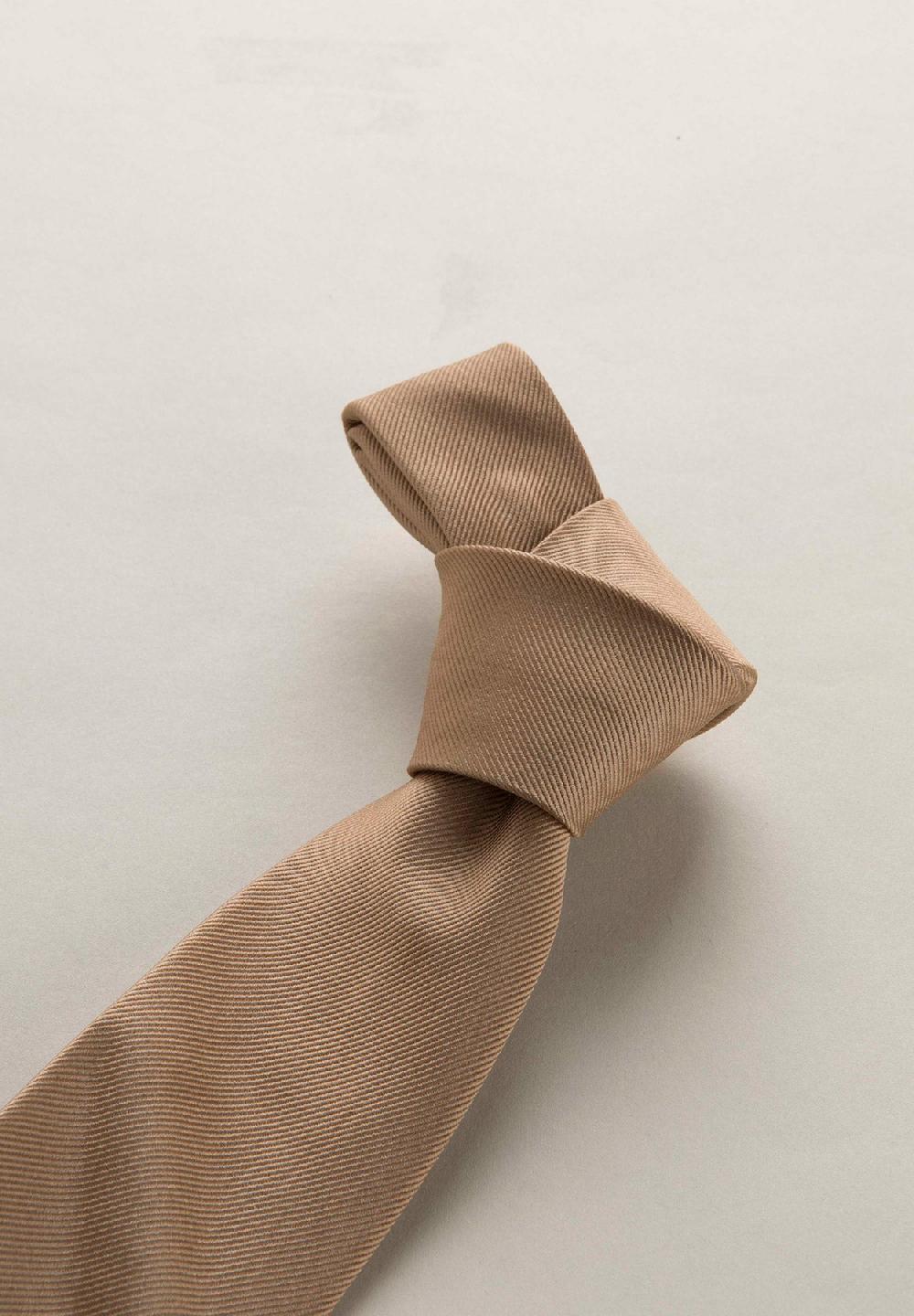 Angelico Cravatta beige seta unita Lightning offer