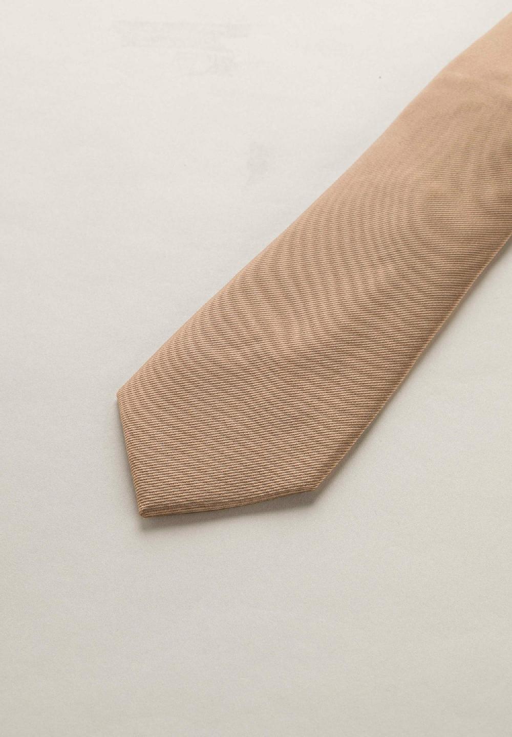 Angelico Cravatta beige seta unita Lightning offer