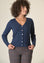 Angelico Cardigan blu lana merinos manica raglan Fino al 60% di sconto