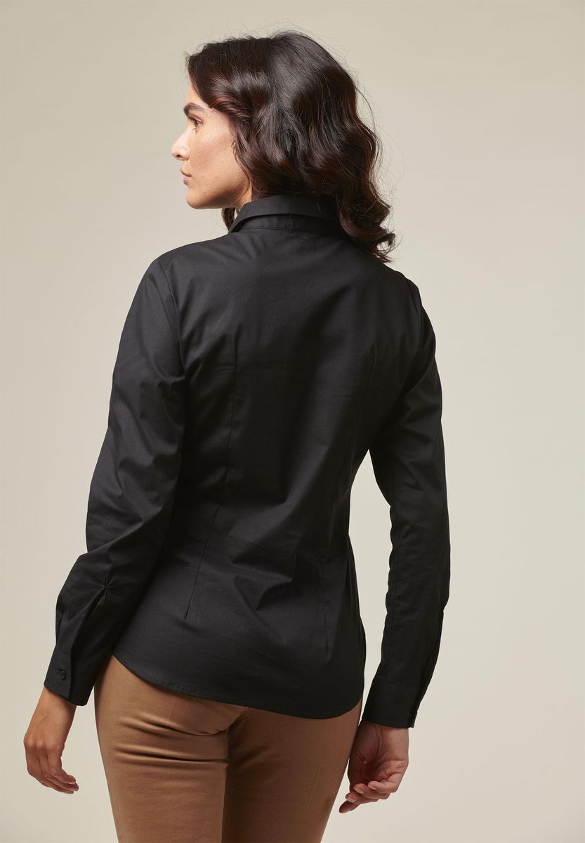 Angelico Camicia donna nera elasticizzata Fino al 65% di sconto