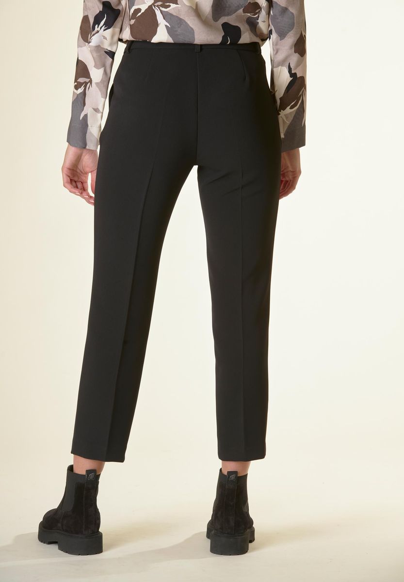 Angelico Pantalone nero crepe sigaretta Italy