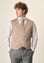 Angelico Gilet blu doppiopetto misto lana Promozione