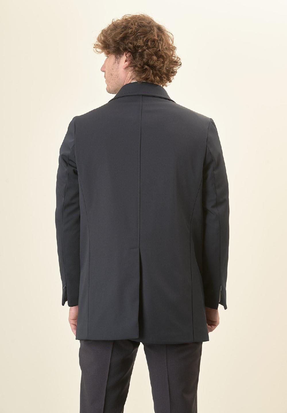 Angelico Impermeabile blu con bottoni Consegna Veloce