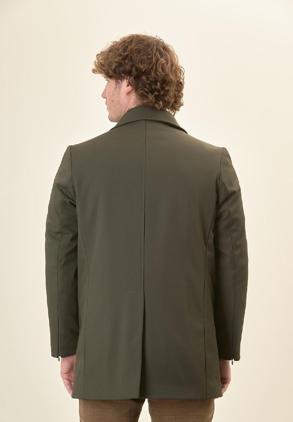 Angelico Impermeabile verde con bottoni Promozione Limitata