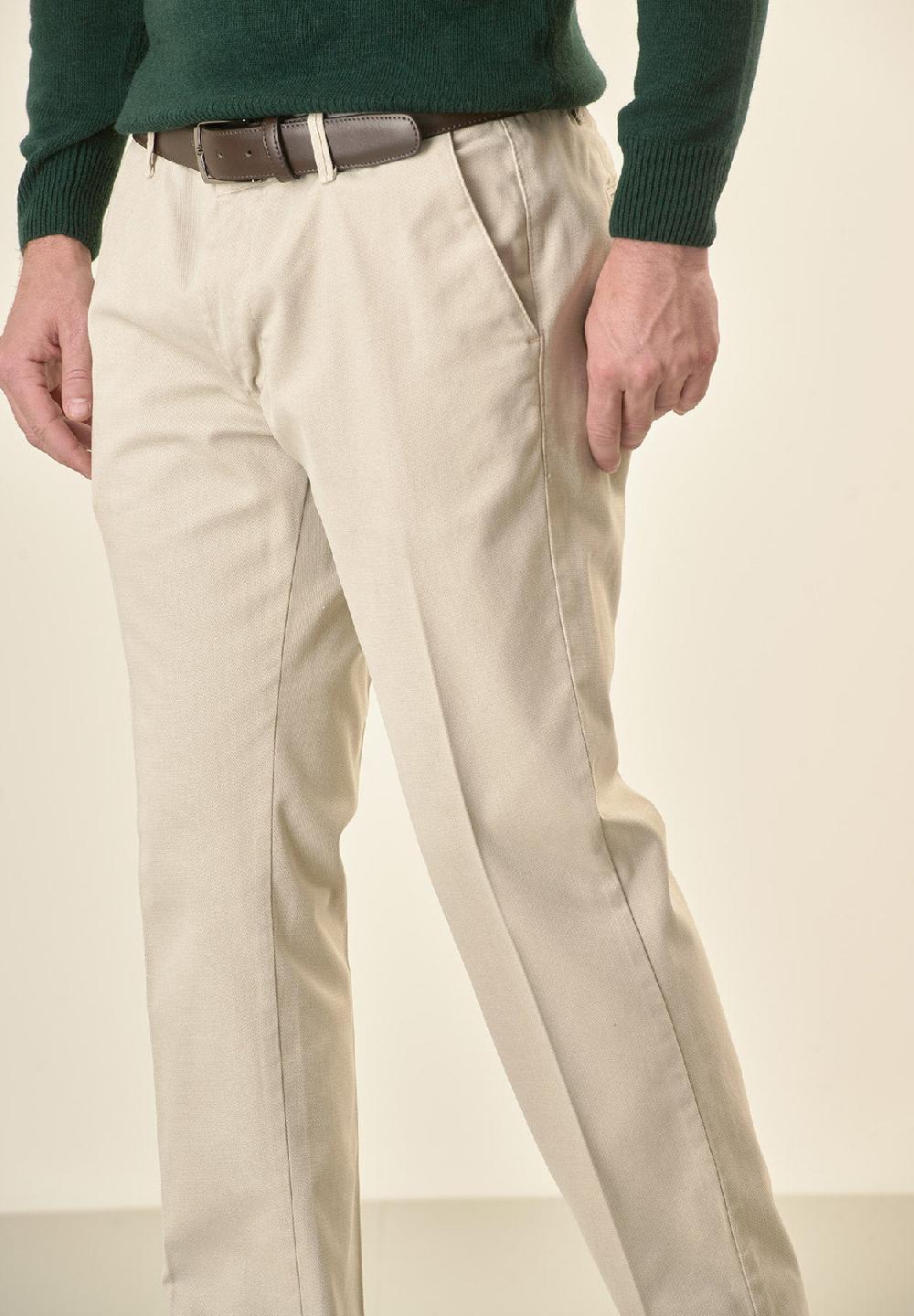 Angelico Pantalone avorio armatura cotone stretch slim fit Affare Del Giorno