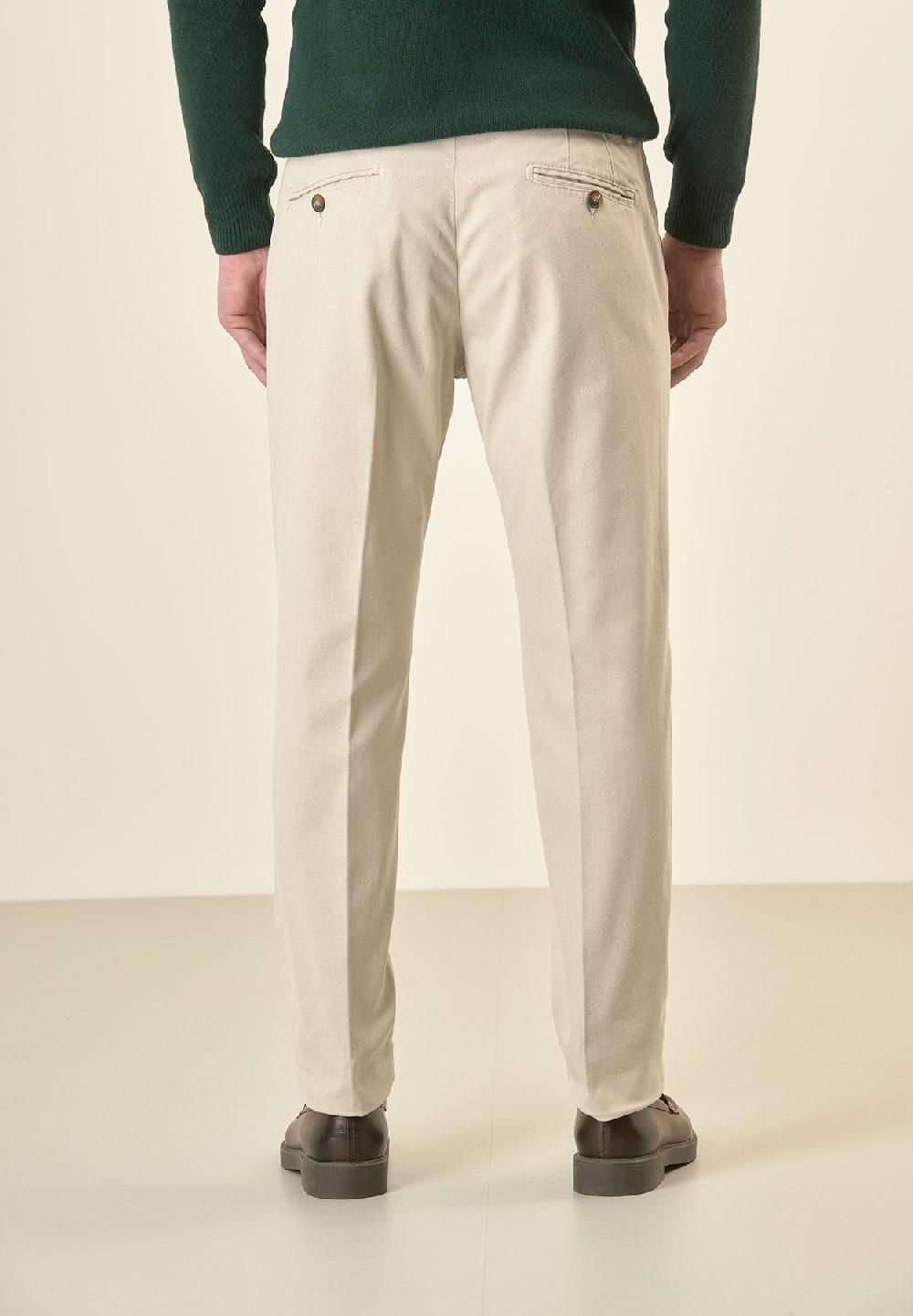 Angelico Pantalone avorio armatura cotone stretch slim fit Affare Del Giorno