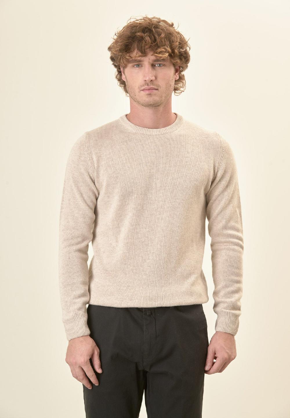 Angelico Girocollo naturale misto cashmere Saldi