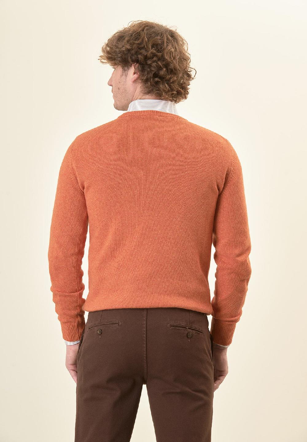 Angelico Girocollo arancione misto cashmere Offerte