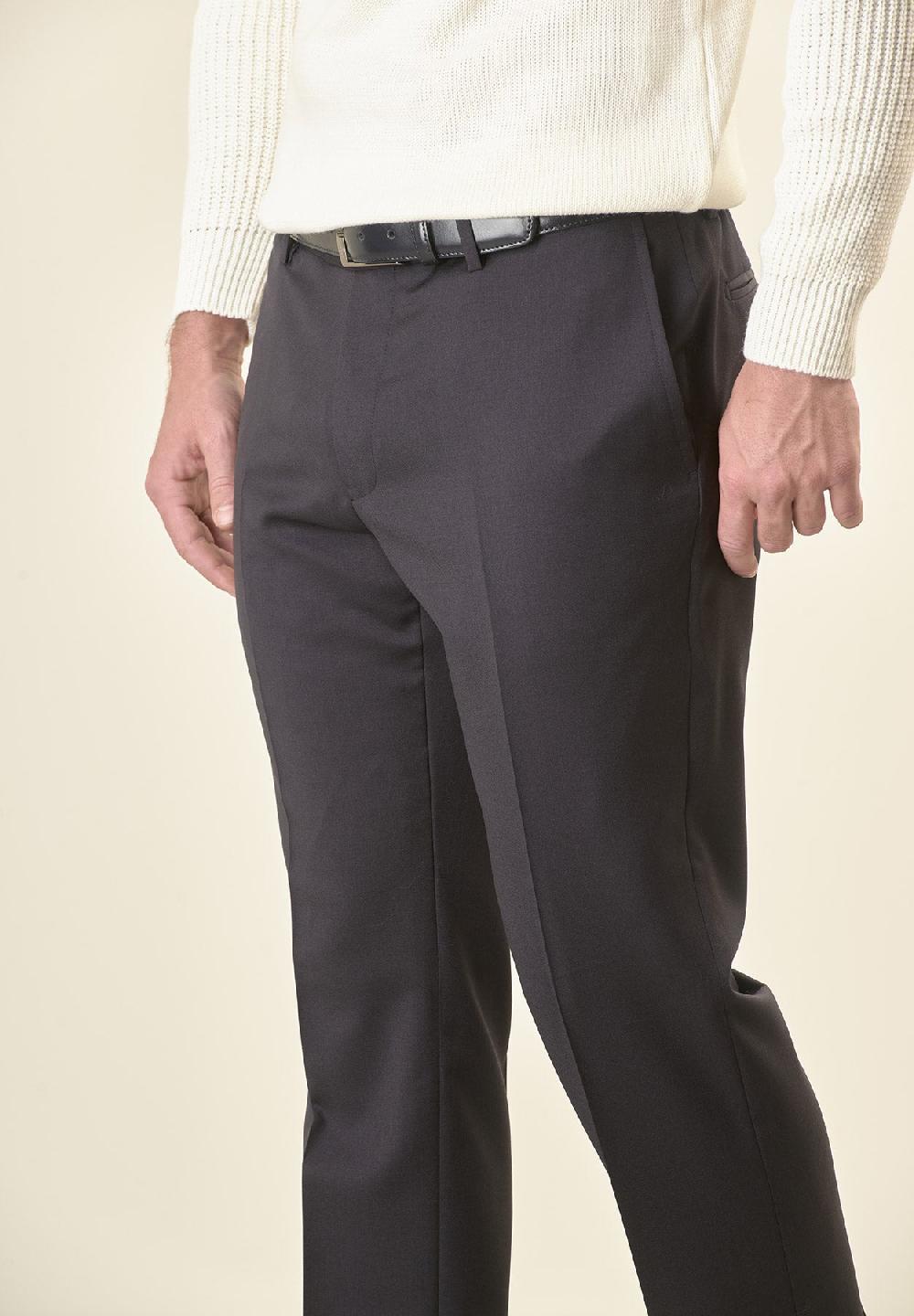 Angelico Pantalone blu sallia lana vergine stretch custom fit Saldi Di Fabbrica