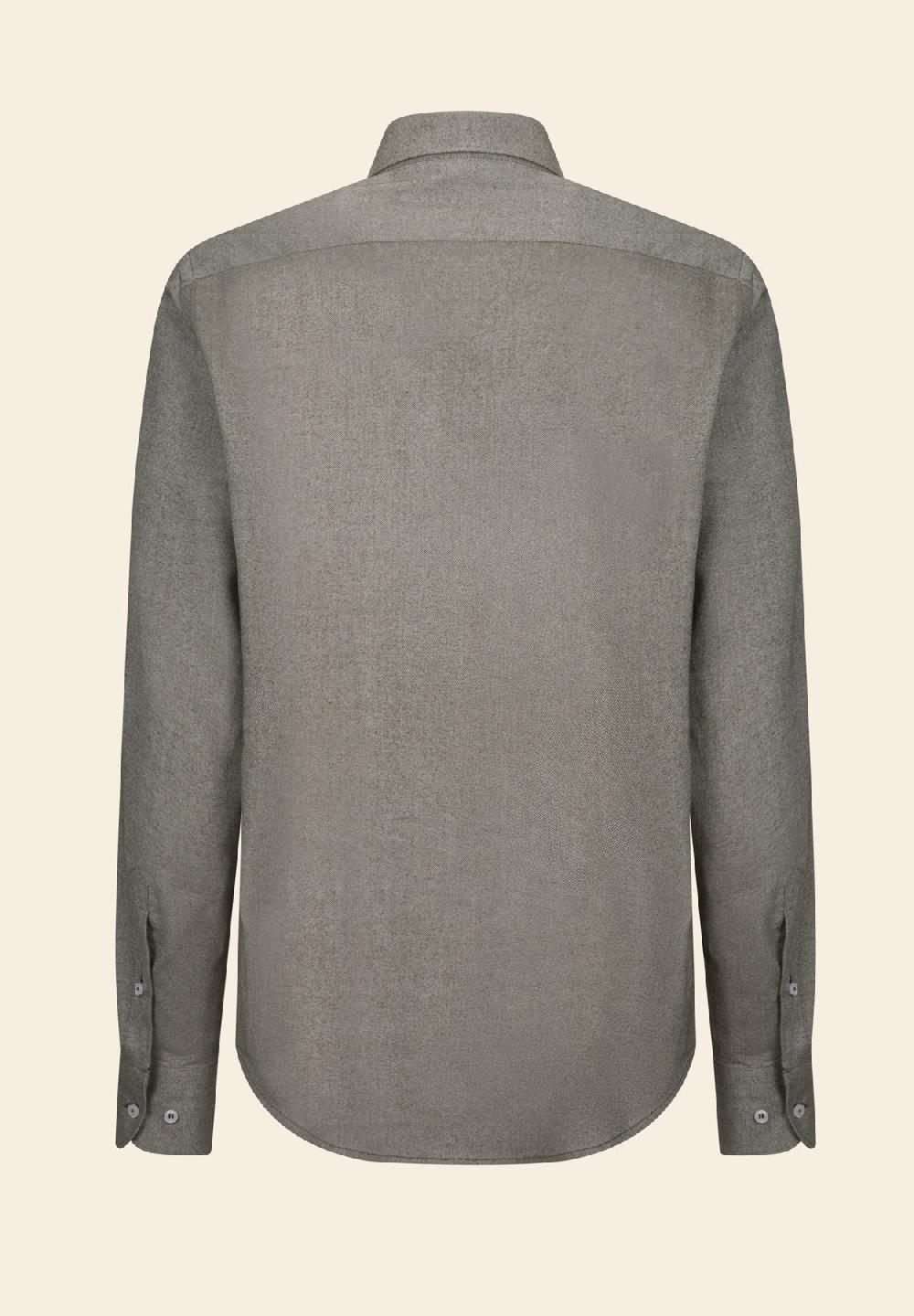 Angelico Camicia verde flanella cotone regular fit Moda