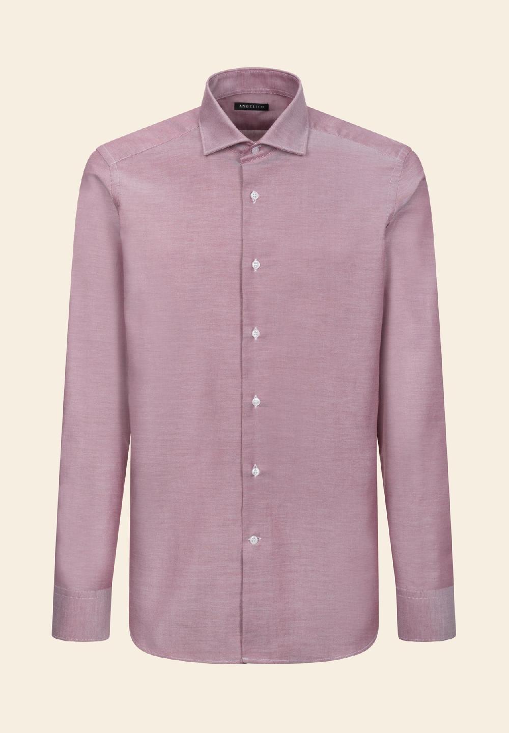 Angelico Camicia rossa oxford cotone slim fit Sconto di tempo limitato