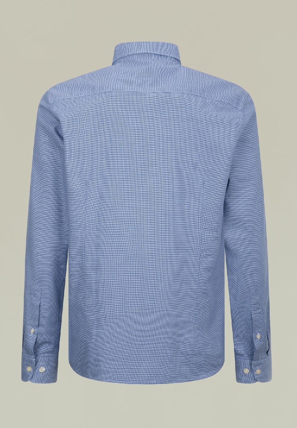 Angelico Camicia azzurra microdisegno jacquard regular fit Black Friday