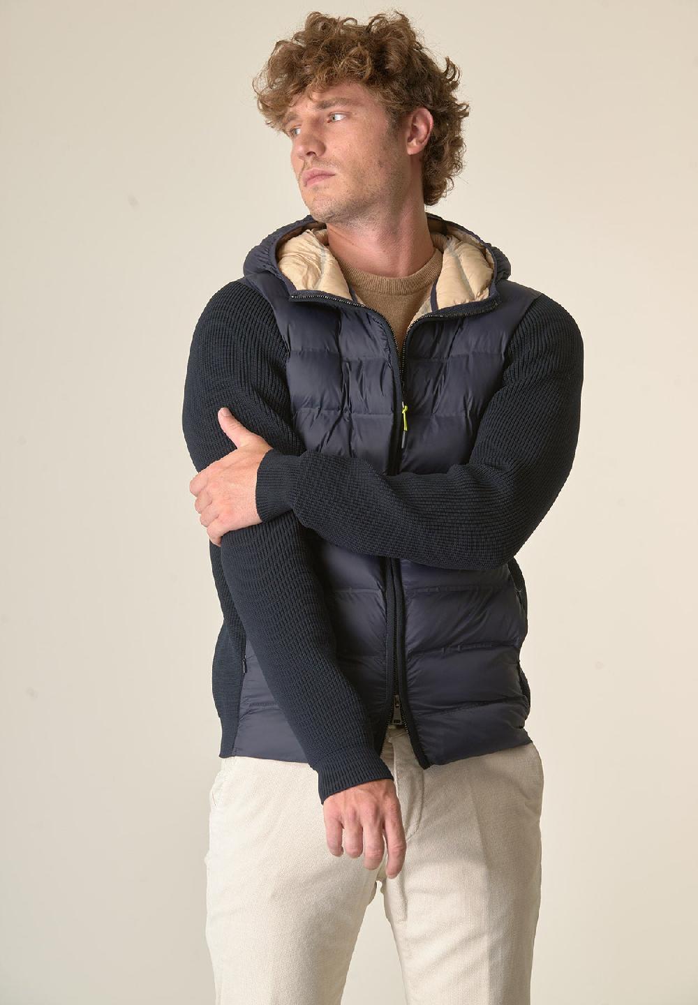 Angelico Giubbotto blu maniche maglia Offerta temporanea
