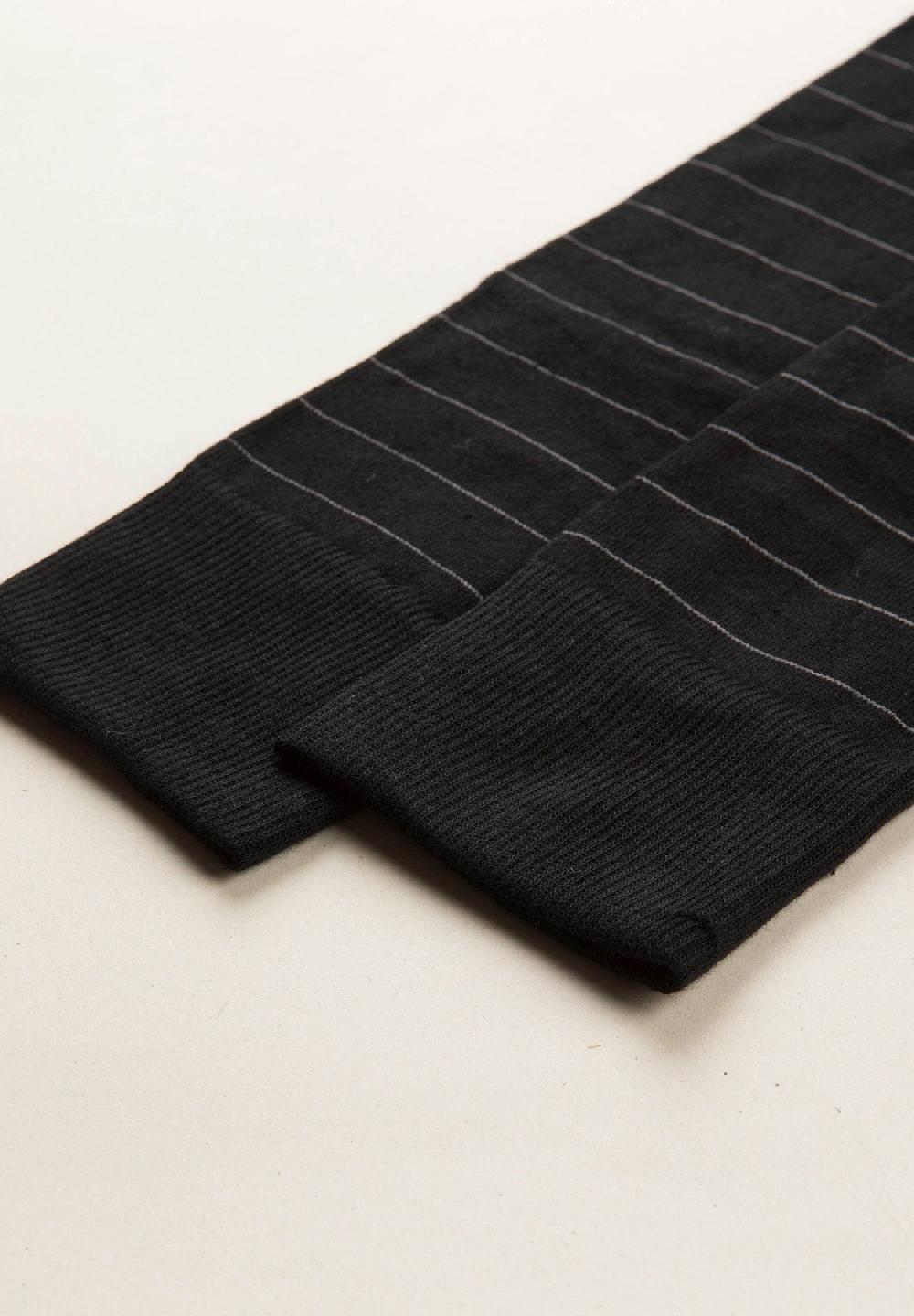 Angelico Calza nero righe cotone stretch Latest stili