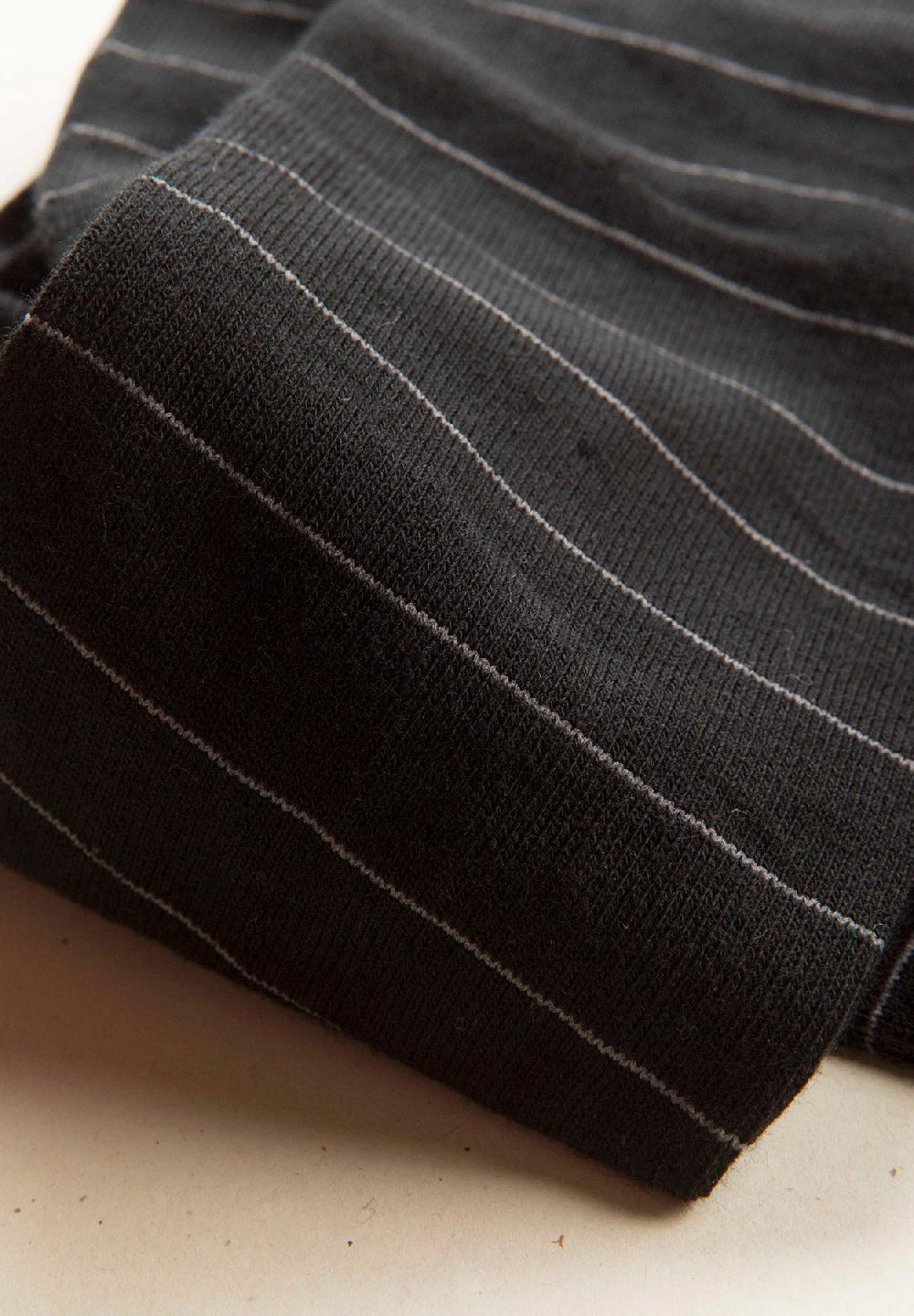 Angelico Calza nero righe cotone stretch Latest stili