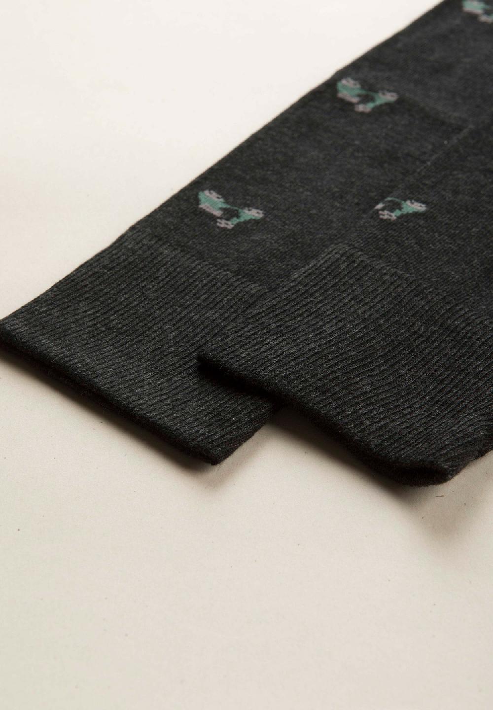 Angelico Calza antracite fantasia vespe cotone stretch Fino al 50% di sconto