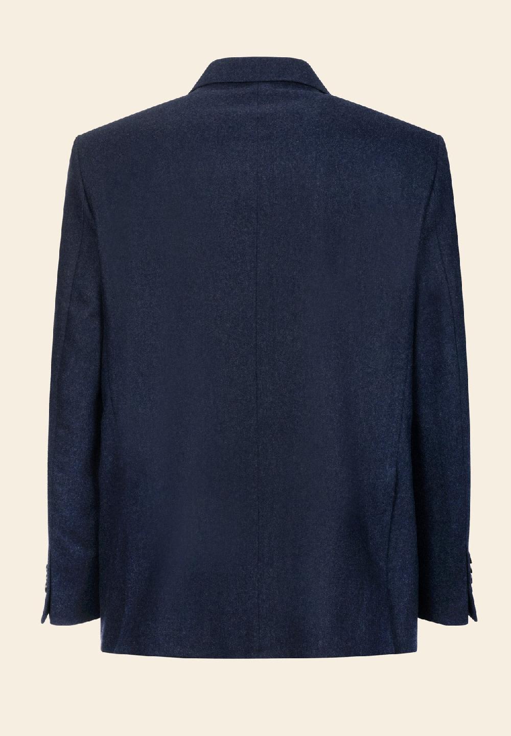 Angelico Giacca blu misto lana comfort fit Fino al 65% di sconto