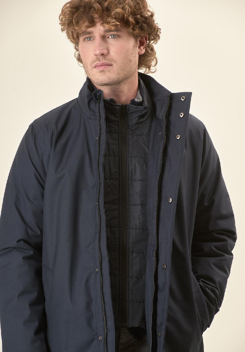 Angelico Giaccone city coat blu pettorina removibile Discount Store per i nuovi prodotti