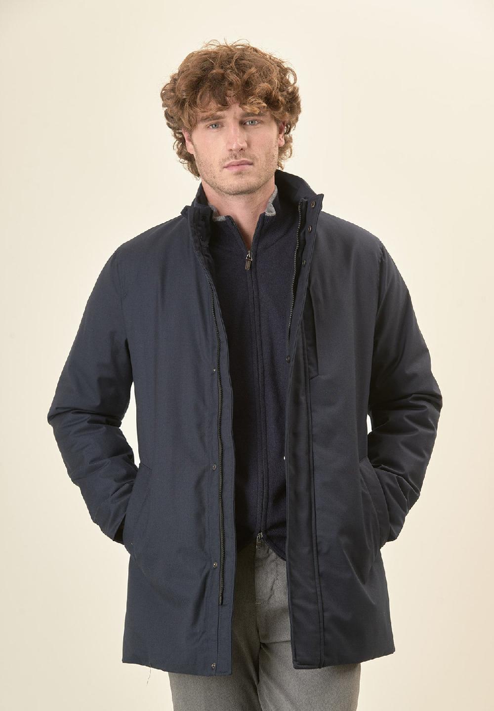 Angelico Giaccone city coat blu pettorina removibile Discount Store per i nuovi prodotti