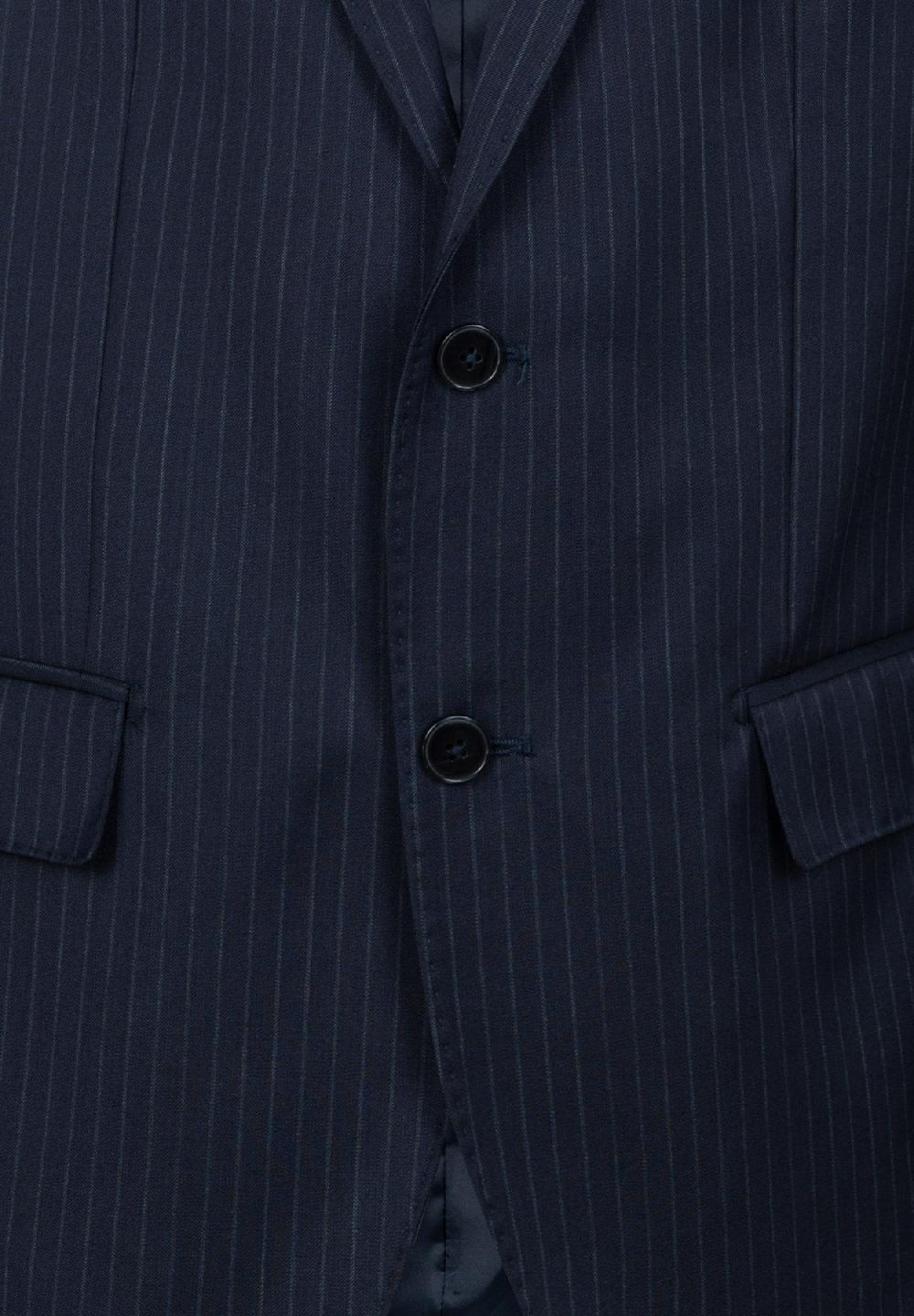 Angelico Abito blu gessato lana vergine comfort fit Solo un giorno rimasto