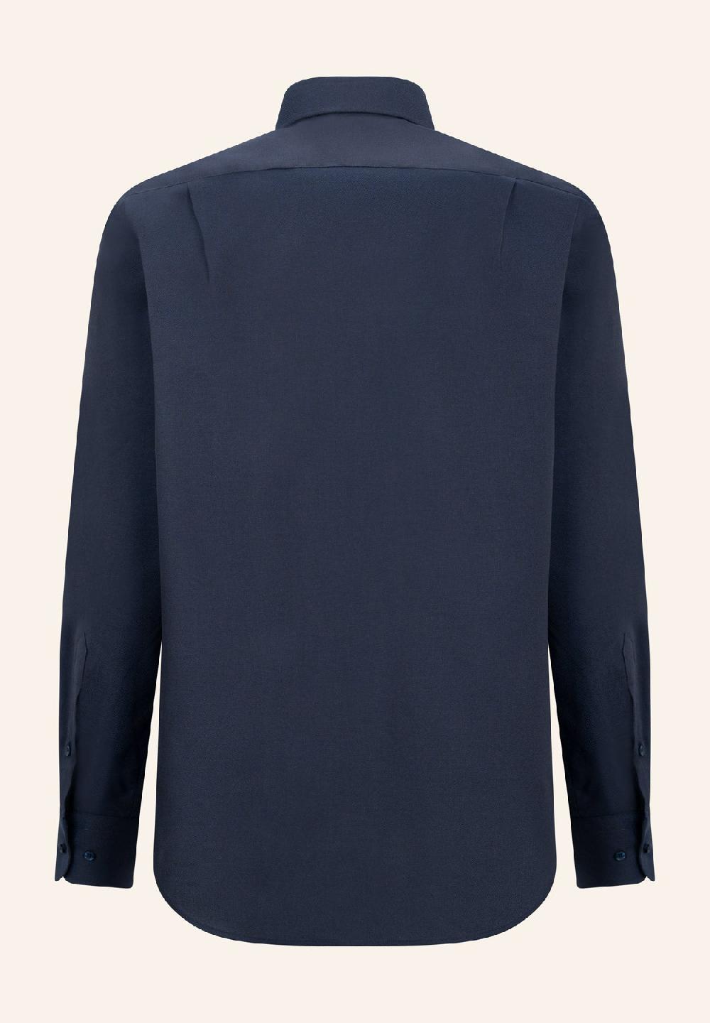 Angelico Camicia blu oxford cotone comfort fit Enormi sconti