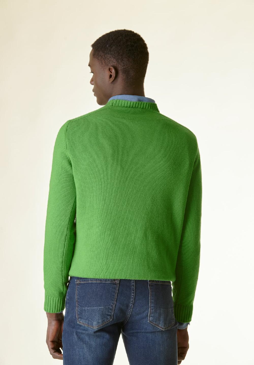 Angelico Maglia verde raglan bordi alti Esporta salva