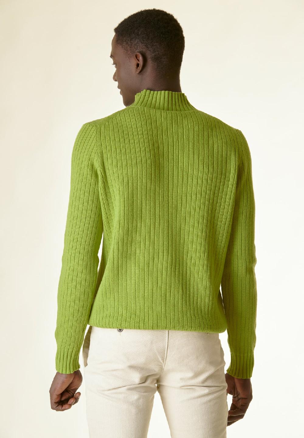 Angelico Lupetto verde acido coste e intreccio Black Friday Prezzi