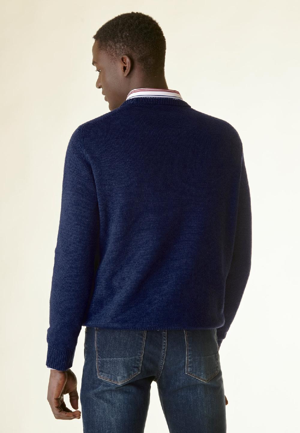 Angelico Maglia bluette finte losanghe raglan Soddisfazione Garantita