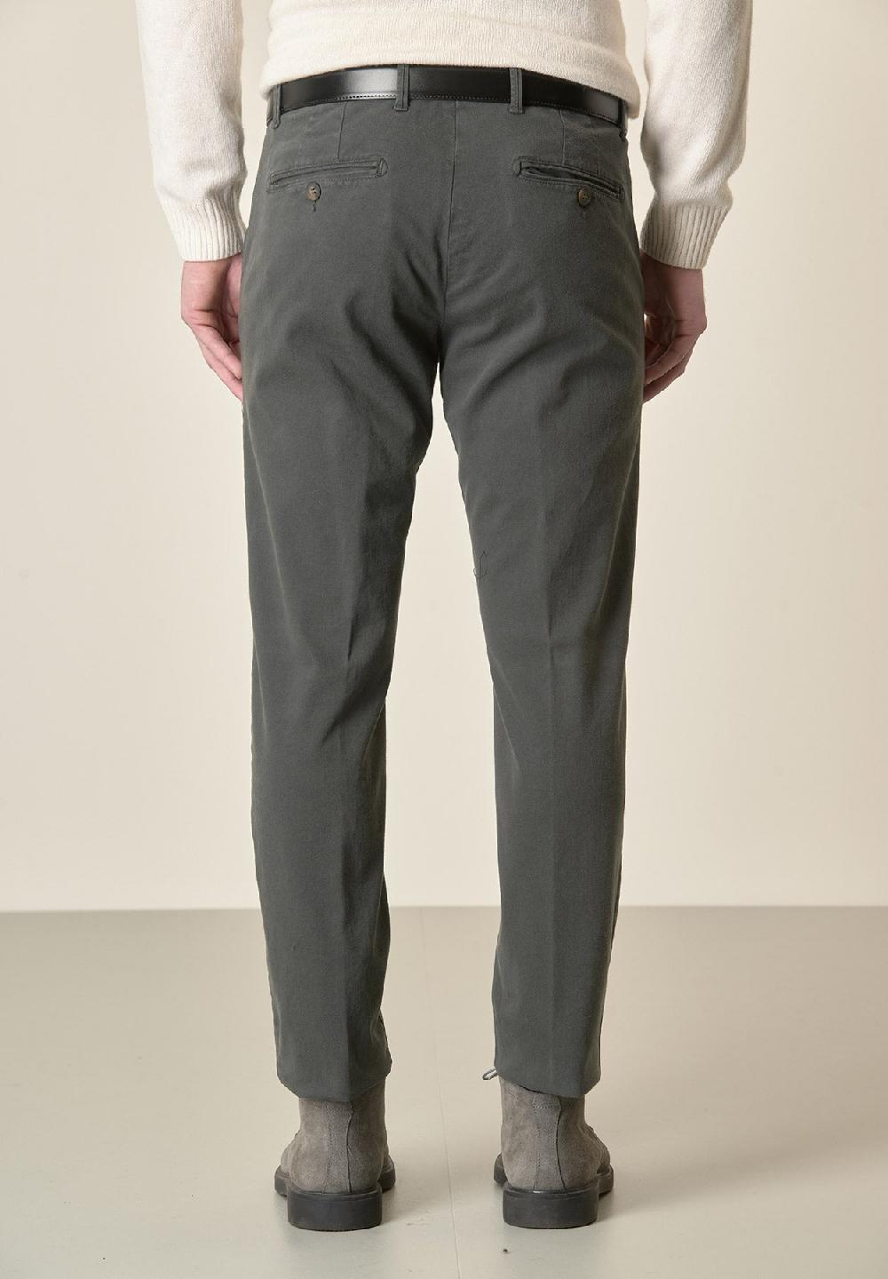 Angelico Pantalone piombo gabardina cotone stretch slim fit Shopping Online