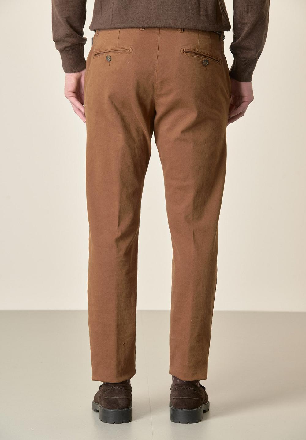 Angelico Pantalone cappuccino gabardina cotone stretch slim fit Affare Del Giorno