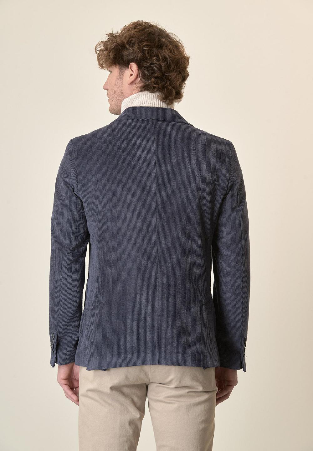 Angelico Giacca blu velluto Outlet