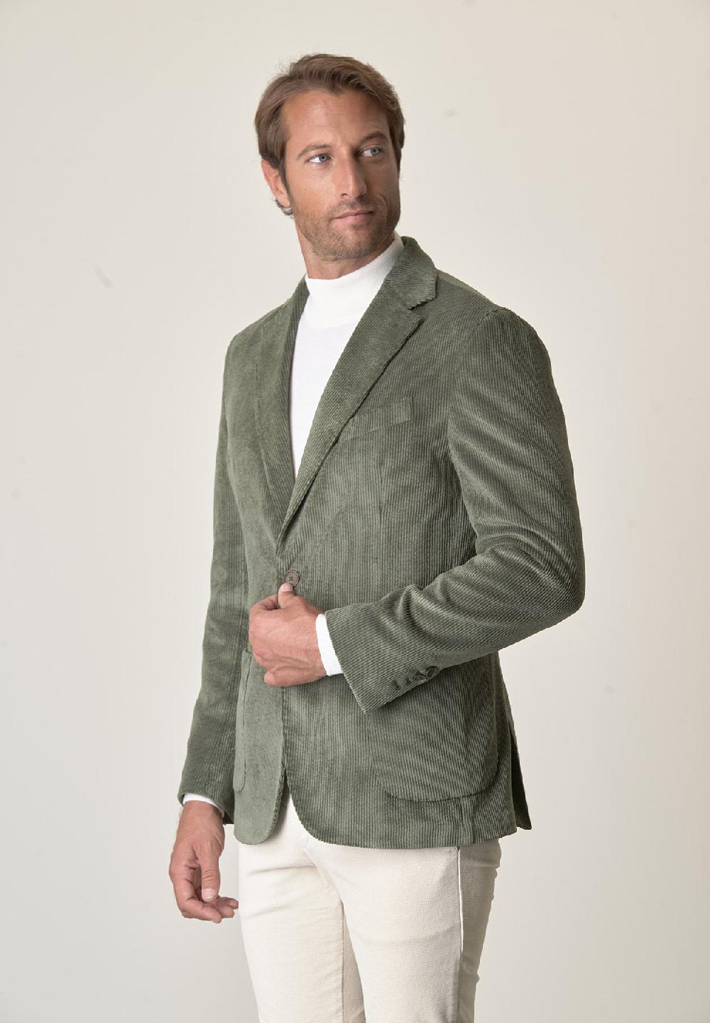 Angelico Giacca verde velluto In Vendita