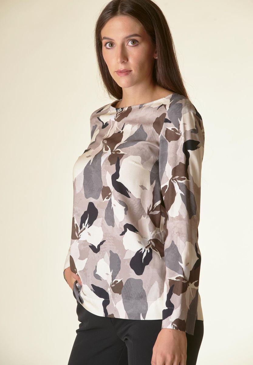Angelico Blusa camouflage tortora-panna Vendita Economica