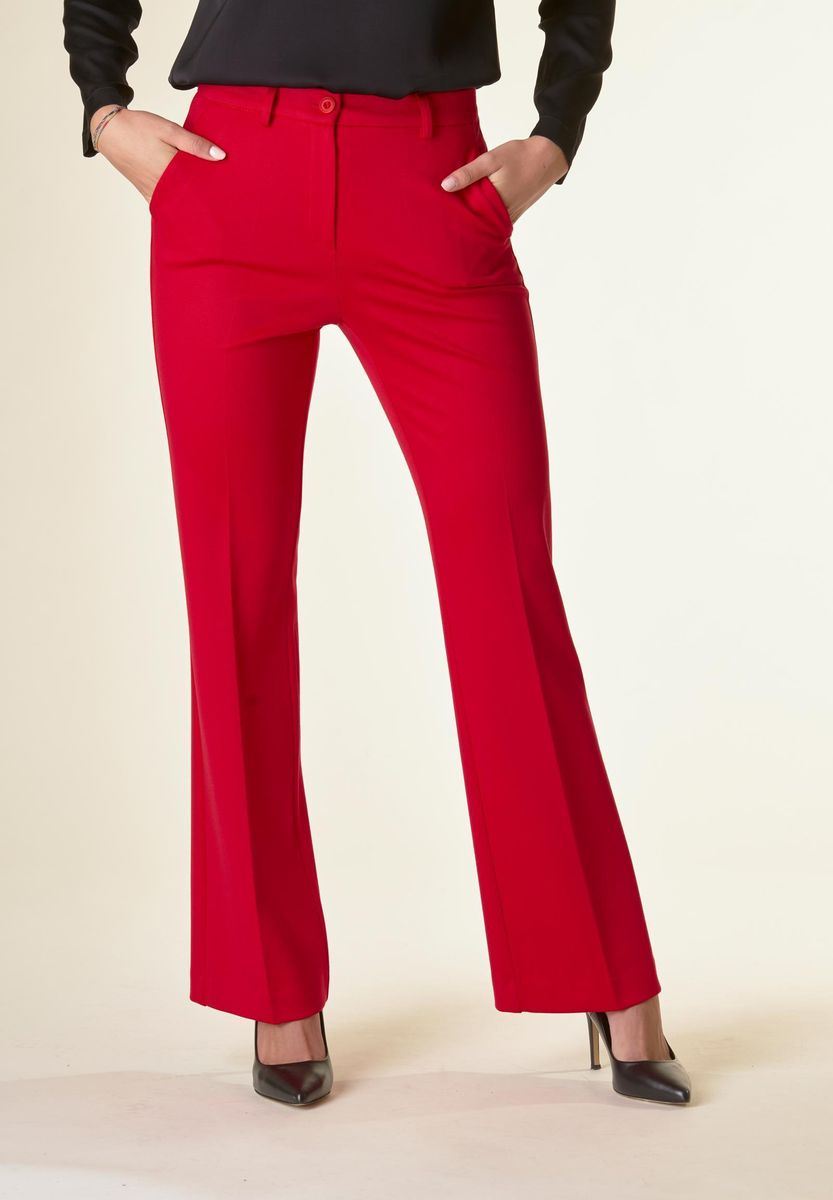Angelico Pantalone rosso zampa twill I Più Venduti