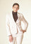 Angelico Giacca panna 1 bottone crepe sciancrata Moda